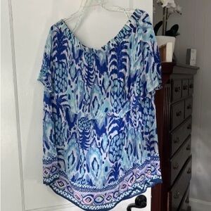 Lilly Pulitzer Women’s Strapless Dress or Top in Call Me Quincy print sz XL